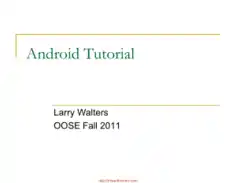 Android Tutorial Oose